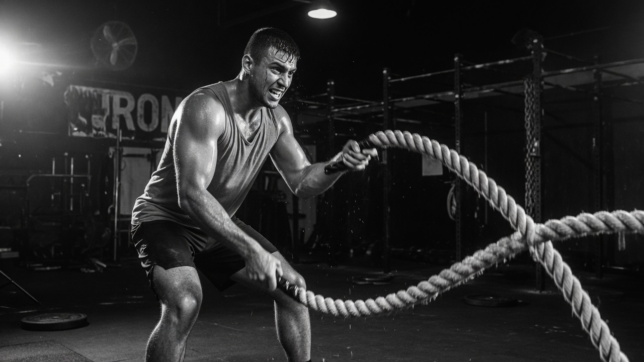 Battle ropes workout